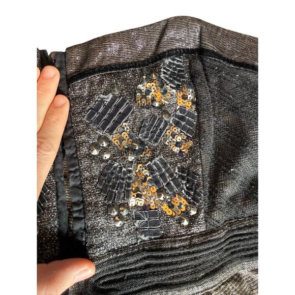 Y2K Staring at Stars Strapless Metallic Mini Dress Size 8 - Picture 7 of 12